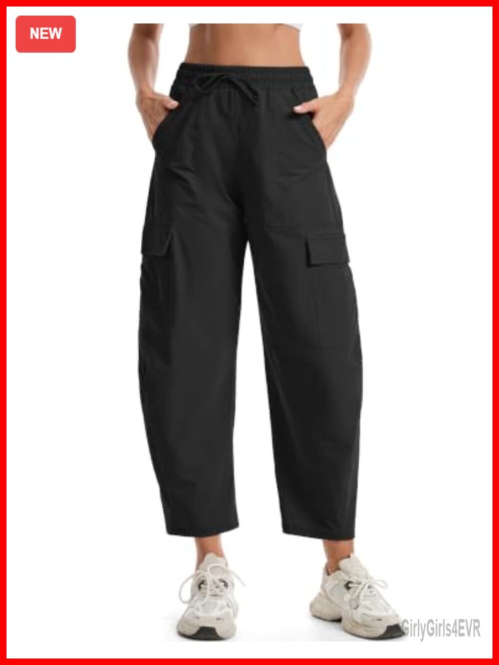 27" Cargo Barrel Pants Nylon Spandex Quick-Dry Hiking Travel Pants